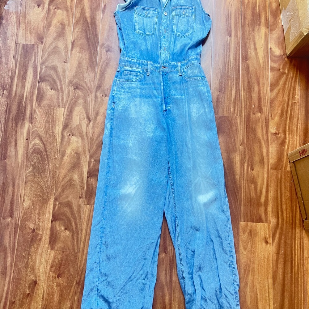 rag & bone Blue Denim Jumpsuit